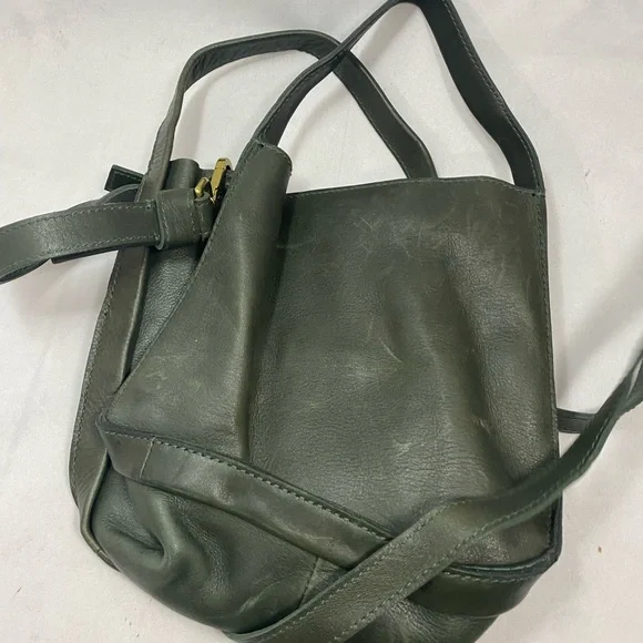 Madewell leather crossbody bag green - Picture 3 of 10